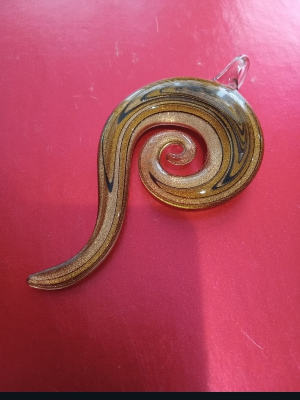 Gold Swirl Glass Pendant